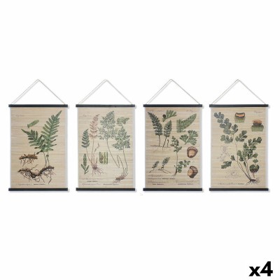 Canvas DKD Home Decor Flowers 60 x 2 x 90 cm Cottage (4 Pieces)