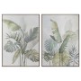 Canvas DKD Home Decor White Green Palms Tropical 100 x 4 x 140 cm (2 Units)