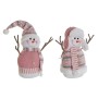 Bonhomme de Neige DKD Home Decor Blanc Marron Rose 30 x 16 x 33 cm (2 Unités)