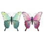 Wall Decoration Home ESPRIT Yellow Blue Green Lilac Butterfly Shabby Chic 46 x 1,5 x 46 cm (4 Units)