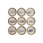 Painting Home ESPRIT Natural Mediterranean Snail 30 x 2 x 30 cm (9Units)