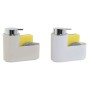 Soap Dispenser Home ESPRIT White Beige polystyrene ABS 17 x 7,5 x 15 cm (2 Units)