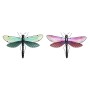 Wall Decoration Home ESPRIT Yellow Blue Green Lilac Shabby Chic Dragonfly 46 x 1 x 31 cm (4 Units)