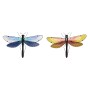 Wall Decoration Home ESPRIT Yellow Blue Green Lilac Shabby Chic Dragonfly 46 x 1 x 31 cm (4 Units)