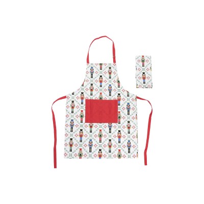 Tablier Home ESPRIT Blanc Rouge Vert Beige 60 x 0,2 x 80 cm (2 Unités)