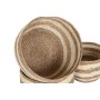 Decorative box Home ESPRIT Cream Natural Natural Fibre