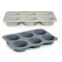 Muffin Tray Kinvara Light grey Dark grey 25,5 x 3 x 17,5 cm Magdalenas (6 Units)