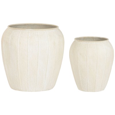 Planter Home ESPRIT Beige Metal Scandi (2 Pieces)