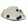 Centerpiece Home ESPRIT White Multicolour Pompoms Urban 47 X 38 X 20 CM