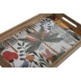 Snack tray Home ESPRIT Green Orange Tropical Stripped 43,5 x 27 x 5,5 cm (2 Units)