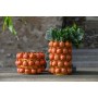 Vase Home ESPRIT Yellow Orange Stoneware Modern 24 x 24 x 32 cm