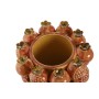 Vase Home ESPRIT Yellow Orange Stoneware Modern 24 x 24 x 32 cm