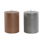 LED Candle DKD Home Decor Golden Silver 15 x 15 x 20 cm (AA) (2 Units)