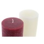 Candle DKD Home Decor White Red Christmas 9 x 9 x 15 cm (2 Units)