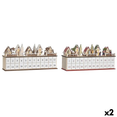 Advent Calendar DKD Home Decor Wood 45 x 11 x 23 cm (2 Units)