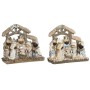 Crèche de Noël DKD Home Decor Bleu Blanc Marron Résine 20 x 7 x 17,5 cm (2 Unités)