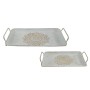 Snack tray Home ESPRIT White Golden Arab (2 Units)