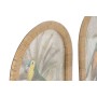Painting Home ESPRIT Green Natural Parrot Tropical 35 X 2,5 X 60 CM (2 Units)