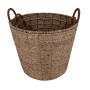 Panier décoratif Home ESPRIT Brun foncé Marron Clair Métal Corde Fibre (4 Pièces)