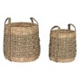 Decorative basket Home ESPRIT Natural Seagrass Natural Fibre Tropical (2 Pieces)