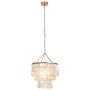 Suspension Home ESPRIT Beige Doré Métal Nacre noire 50 W 40 x 40 x 48 cm