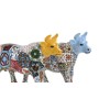 Figurine Décorative Home ESPRIT Jaune Bleu Multicouleur Taureau 16 x 6 x 12 cm (2 Unités)