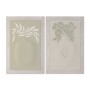 Cadre Home ESPRIT Vert Beige Vase Scandinave 80 x 3 x 120 cm 80 X 10 X 120 CM (2 Unités)
