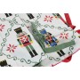 Panier décoratif Home ESPRIT Blanc Rouge Vert Beige Casse-Noisette Noël 30 x 30 x 8 cm (2 Unités)