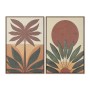 Painting Home ESPRIT Green Orange Palms Colonial 63 x 4,5 x 93 cm (2 Units)