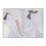 Canvas Home ESPRIT Blue White Stripes Mediterranean (2 Units)