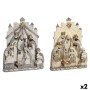 Christmas nativity set DKD Home Decor Grey Golden Resin 22 x 6 x 26 cm (2 Units)