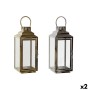 Lantern DKD Home Decor Golden Silver Aluminium Crystal 14 x 14 x 35 cm (2 Units)