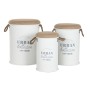 Boîte Décorative Home ESPRIT Blanc Polyuréthane Métal Fibre Urbaine (3 Pièces)
