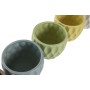 Cache-pot Home ESPRIT Jaune Blanc Vert Rose Dolomite Losanges 12 x 12 x 10 cm (6 Unités)