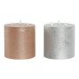LED Candle DKD Home Decor Golden Silver 15 x 15 x 15 cm (AA) (2 Units)