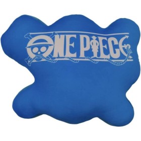 Coussin One Piece Jaune Noir Polyester Imprimé Coussin One Piece Jaune Noir Polyester Imprimé