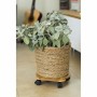 Support à roulettes pour pots de fleurs Nature Bambou (Ø 30 x 8 cm)