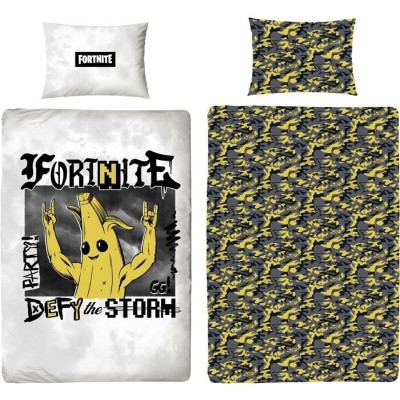 Duvet cover set Fortnite 24 x 5 x 30 cm Yellow Double 2 Pieces