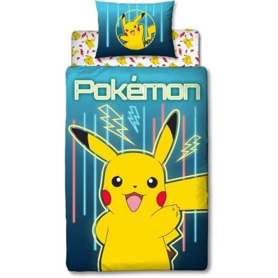 Duvet cover set Pokémon 30 x 7 x 30 cm Yellow Double 4 Pieces