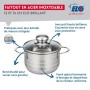 Casseroles Fackelmann Elo Brillant Acier 1,75 L 1,25 L 2 Pièces