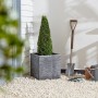 Pot Strata Ardoise 39 x 38 x 40 cm Gris Plastique Carré