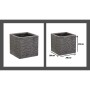 Pot Strata Ardoise 39 x 38 x 40 cm Gris Plastique Carré