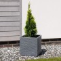 Pot Strata Ardoise 39 x 39 x 39 cm Ciment Plastique Carré