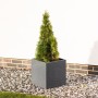 Pot Strata Ardoise 39 x 39 x 39 cm Gris foncé Plastique Carré