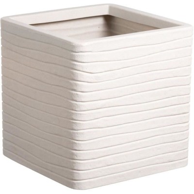 Pot Strata Banbury Gris clair 31 x 31 x 31 cm Plastique Carré