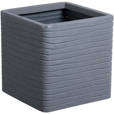 Pot Strata Banbury 31 x 31 x 31 cm Gris foncé Plastique Carré