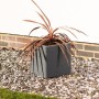 Pot Strata Banbury 31 x 31 x 31 cm Gris foncé Plastique Carré