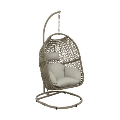 Hanging garden armchair wicker Brown 95 x 195 cm