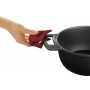 Casserole with glass lid BRA A410524 Ø 24 cm Black Red 2,3 L 300 g