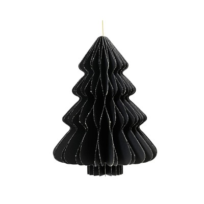 Sapin de Noël Decoris Noir Papier Ø 30 x 40 cm